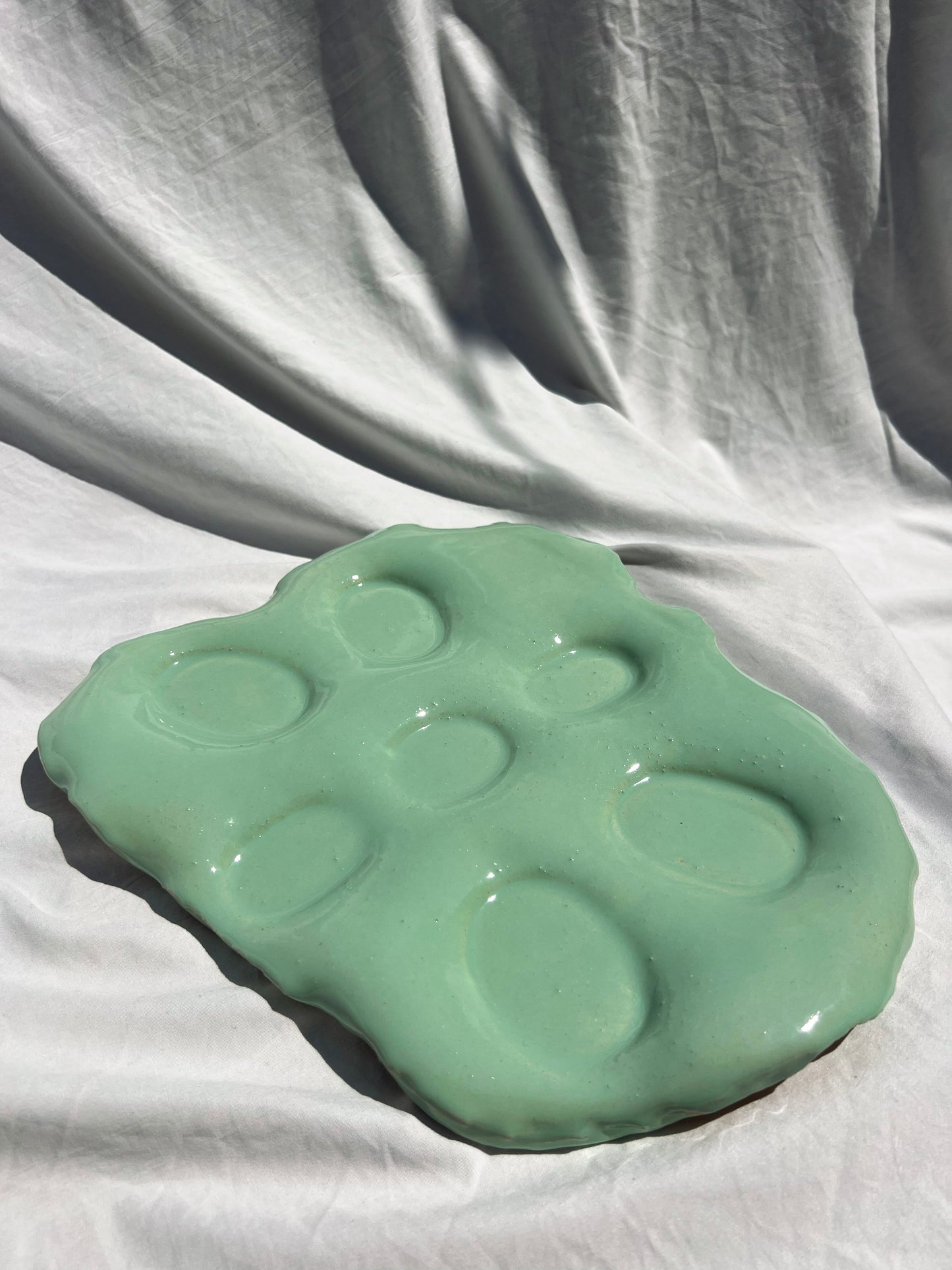 Mint Oval Charcuterie Tray