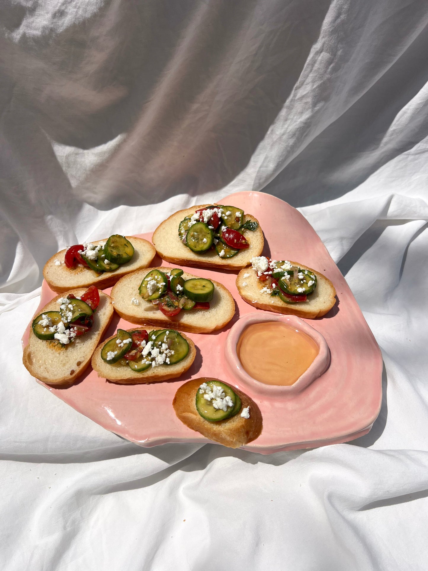 Pink Wiggly Charcuterie Board