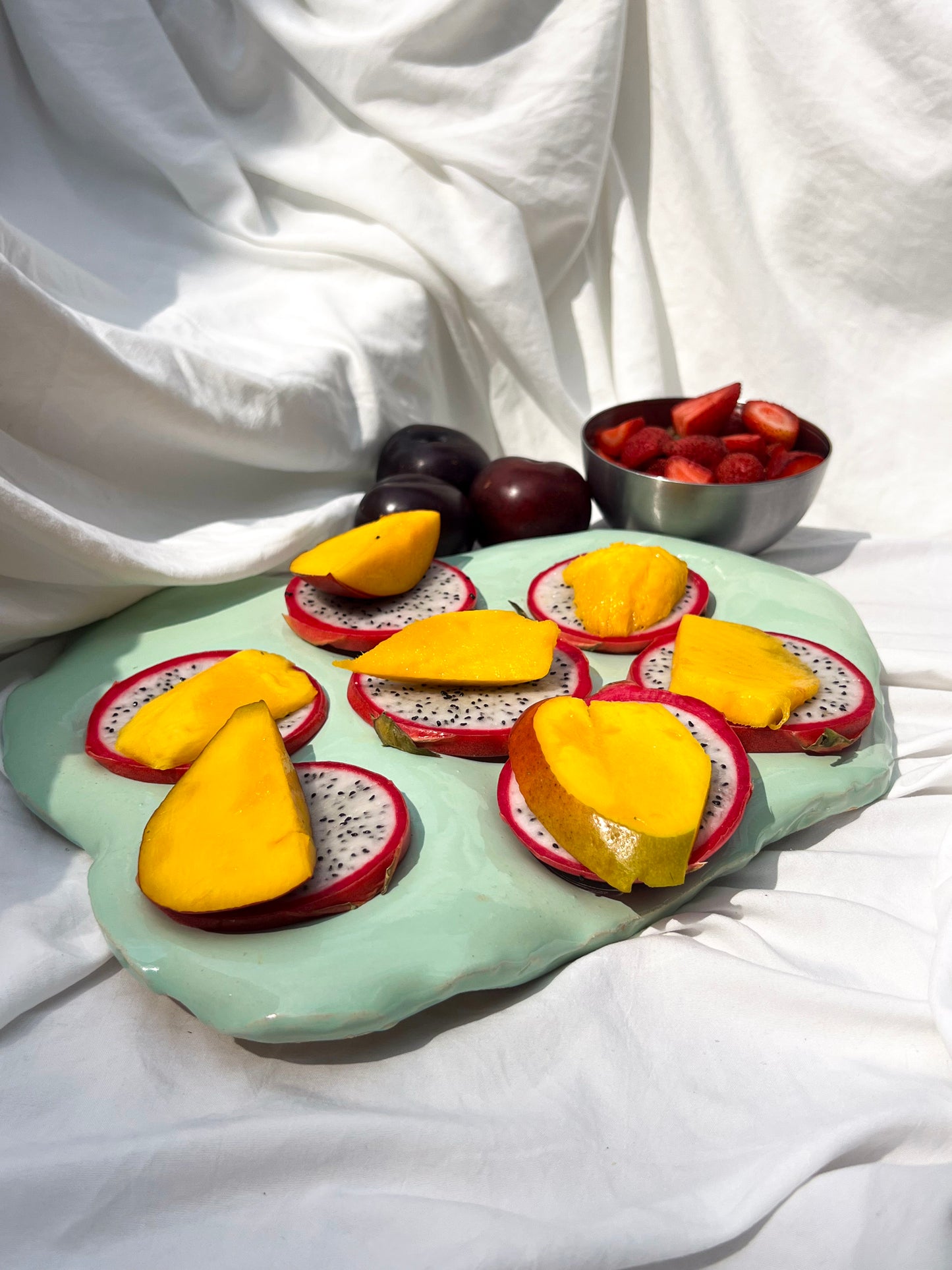 Mint Oval Charcuterie Tray