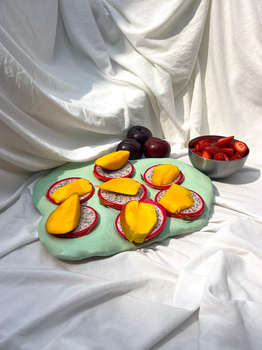 Mint Oval Charcuterie Tray