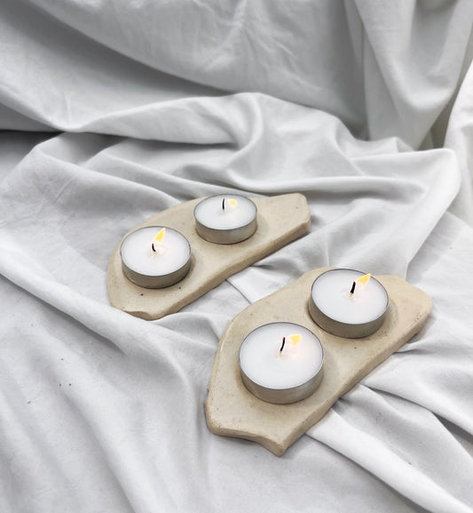 Tea tree candle holders
